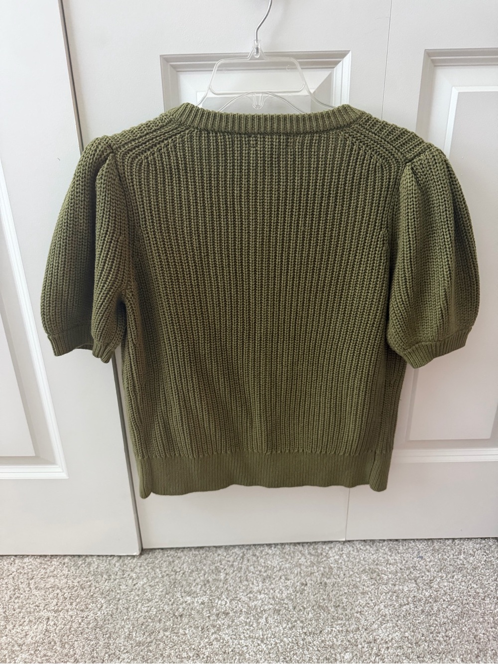 Women’s Nordstrom Knit Cotton and Wool Blend Short Sleeved Cardigan Fisherman - Picture 6 of 6